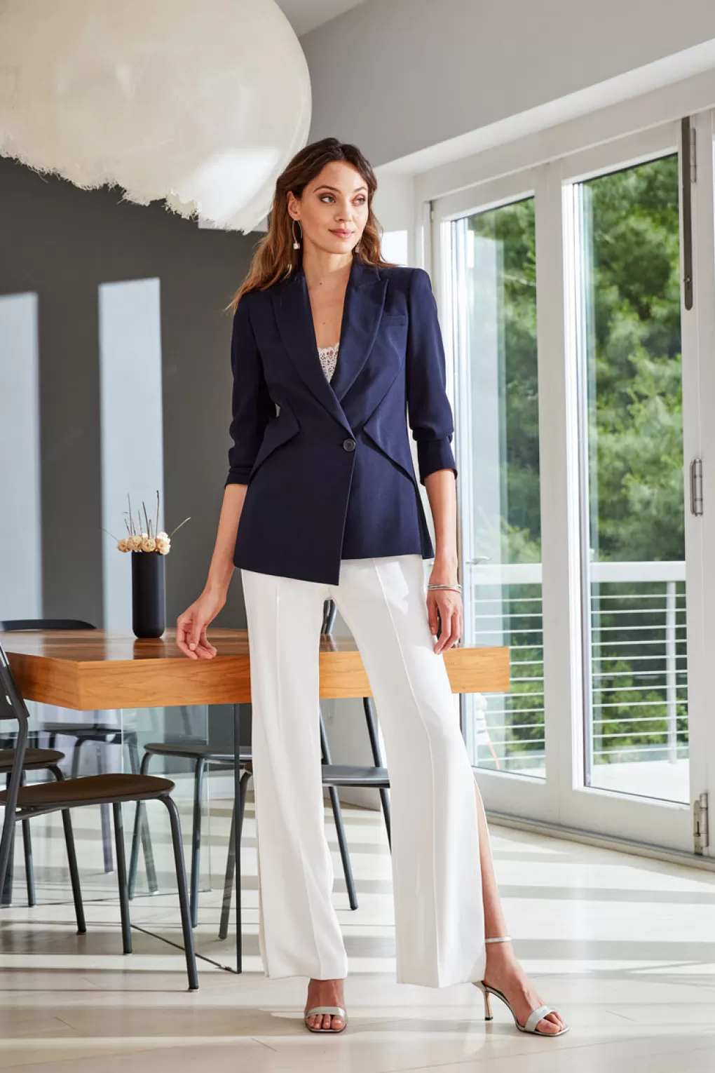 Online Elie Tahari Asymmetrical Panel Blazer STARGAZER