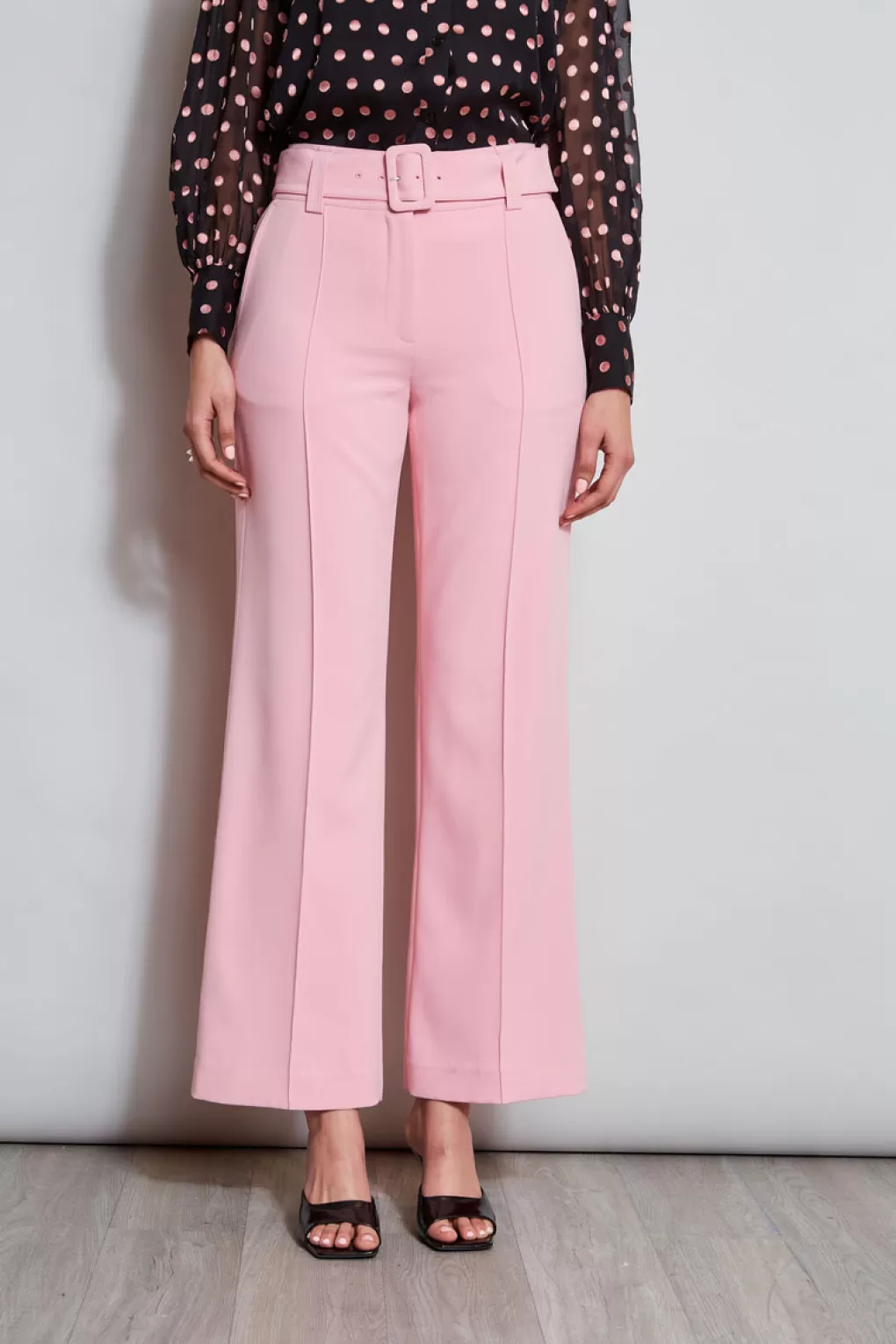 Store Elie Tahari Belted Crepe Pant TAILOR PINK