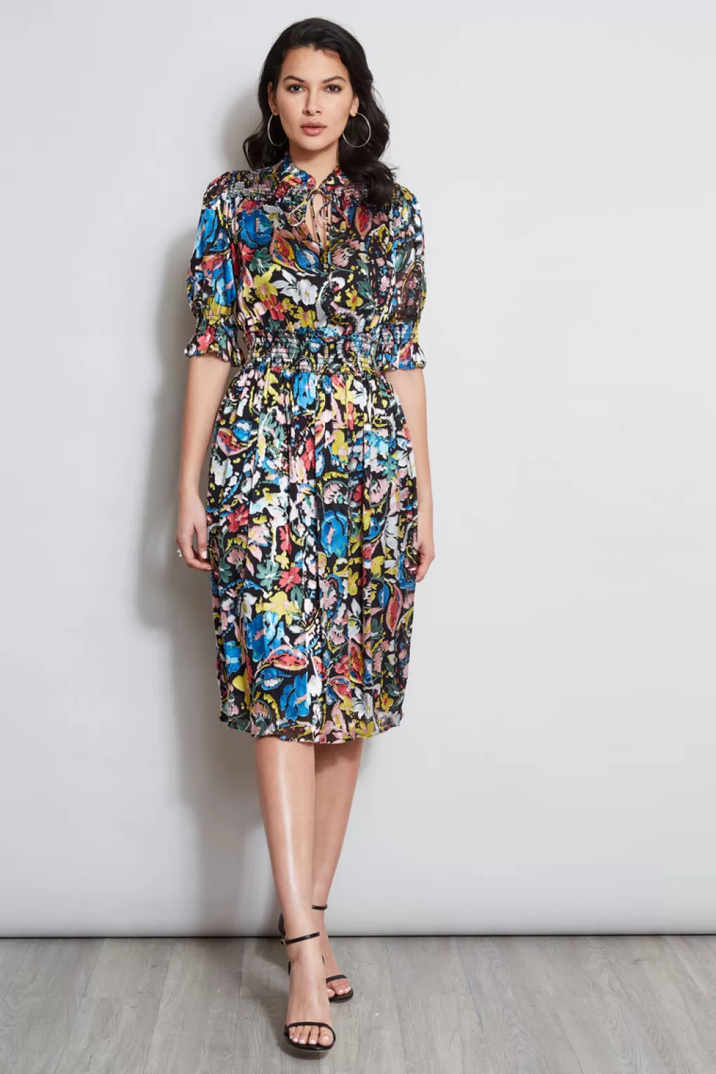 New Elie Tahari Burnout Floral Paisley Dress IMPRINT PAISLEY