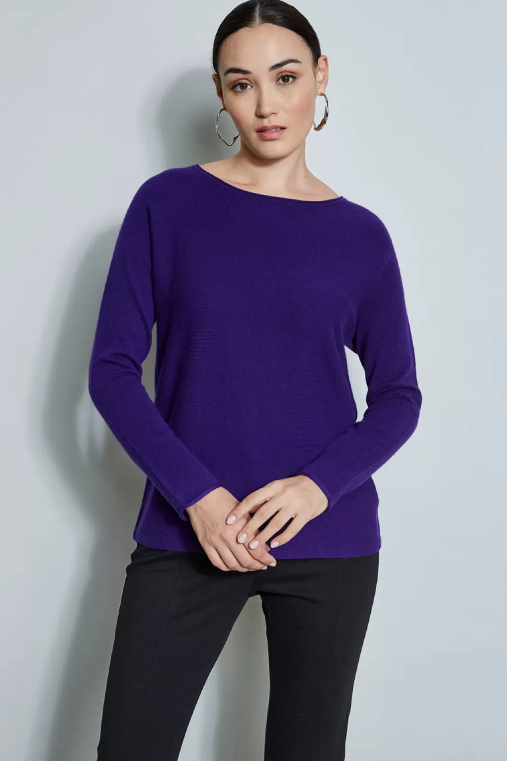 Store Elie Tahari Cashmere Merino Sweater WINTER PLUM