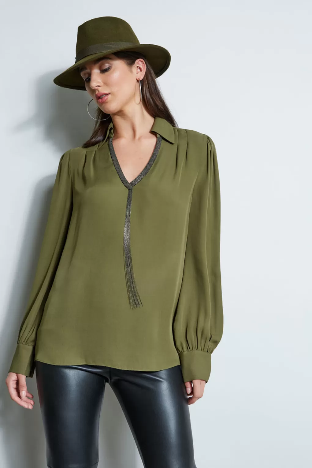 Cheap Elie Tahari Chain Collar Shirt THYME