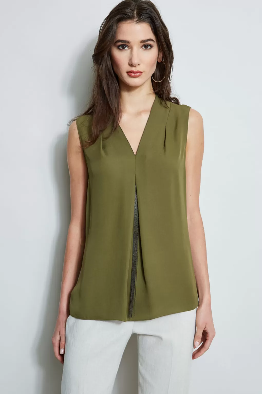 Cheap Elie Tahari Chain Pleat Shirt THYME