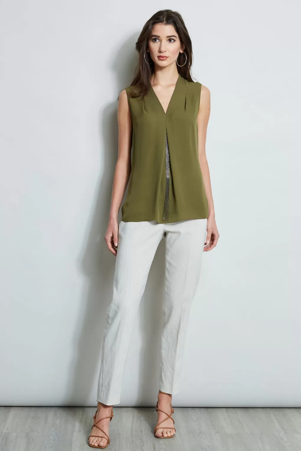 Cheap Elie Tahari Chain Pleat Shirt THYME