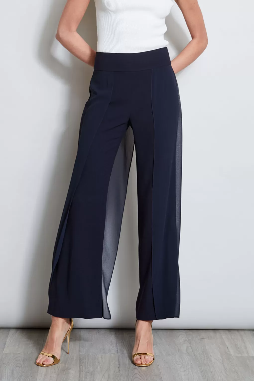 Online Elie Tahari Chiffon Panel Pant STARGAZER