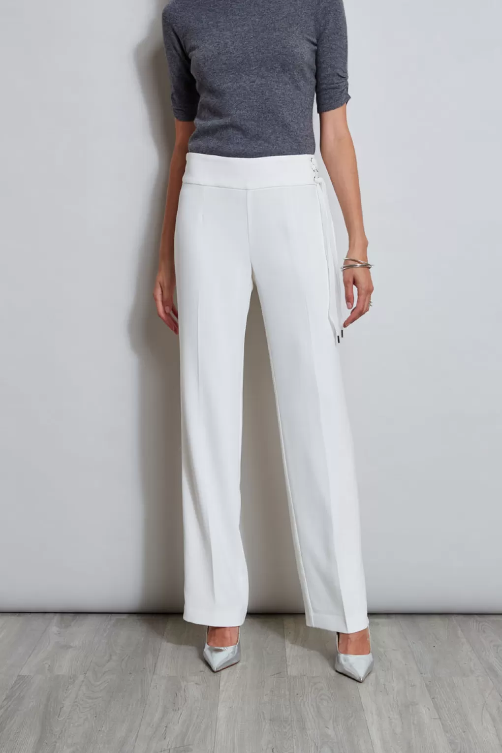 Flash Sale Elie Tahari Crepe Side Tie Pant FOAM