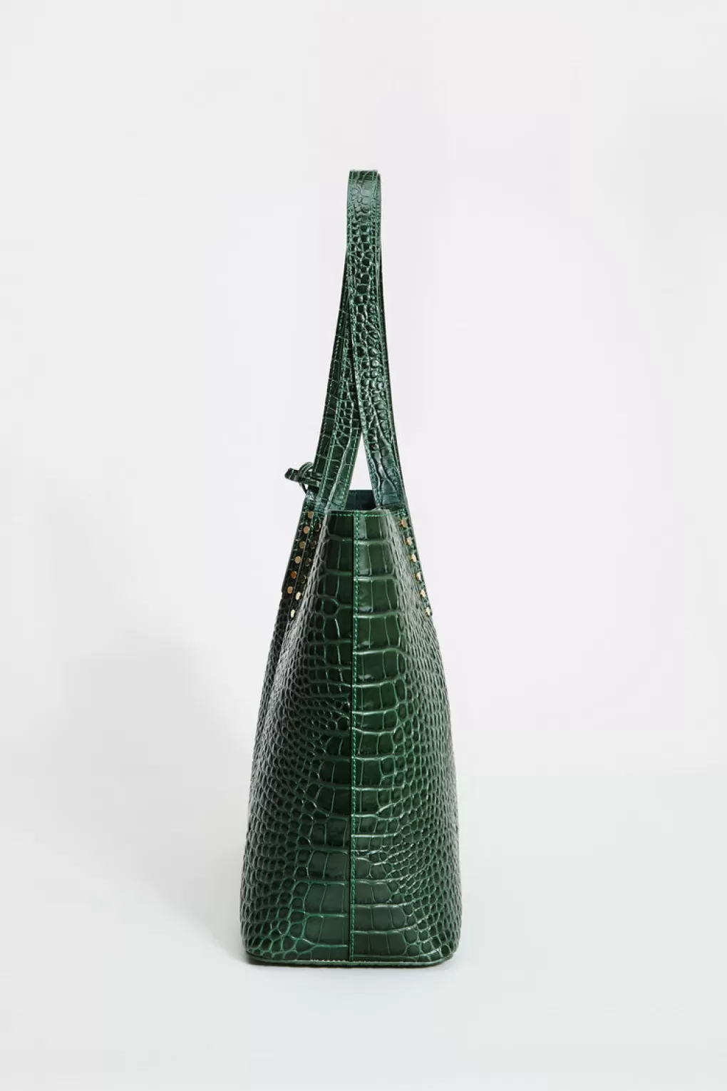 Cheap Elie Tahari Crocodile Embossed Leather Tote BOTTLE GREEN