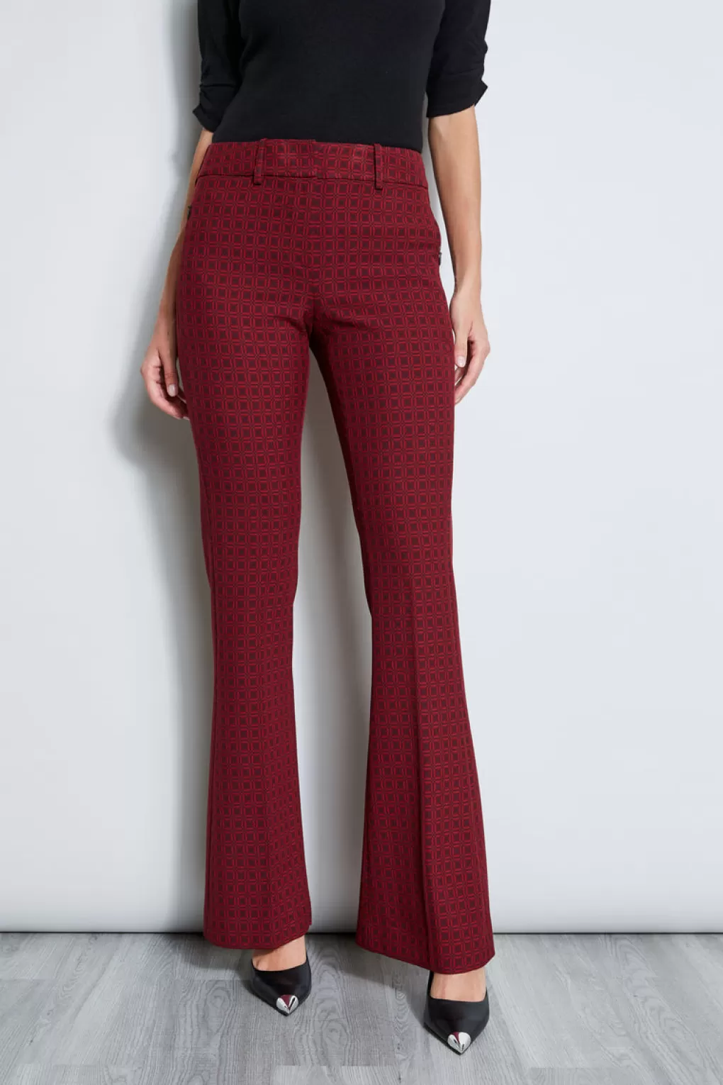 Best Sale Elie Tahari Deco Jacquard Fit & Flare Pant MULTI