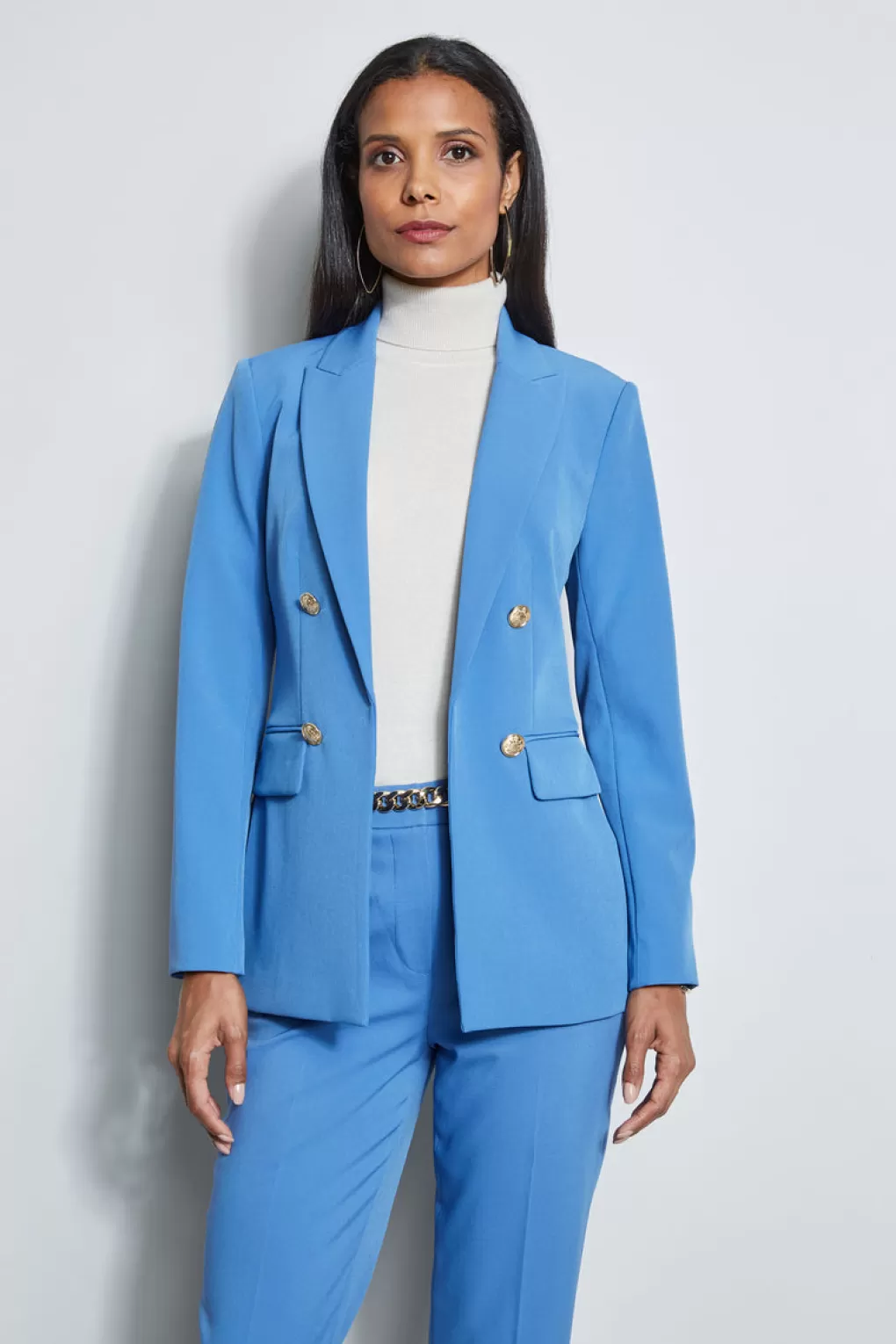 Outlet Elie Tahari Double Breasted Blazer NEPTUNE