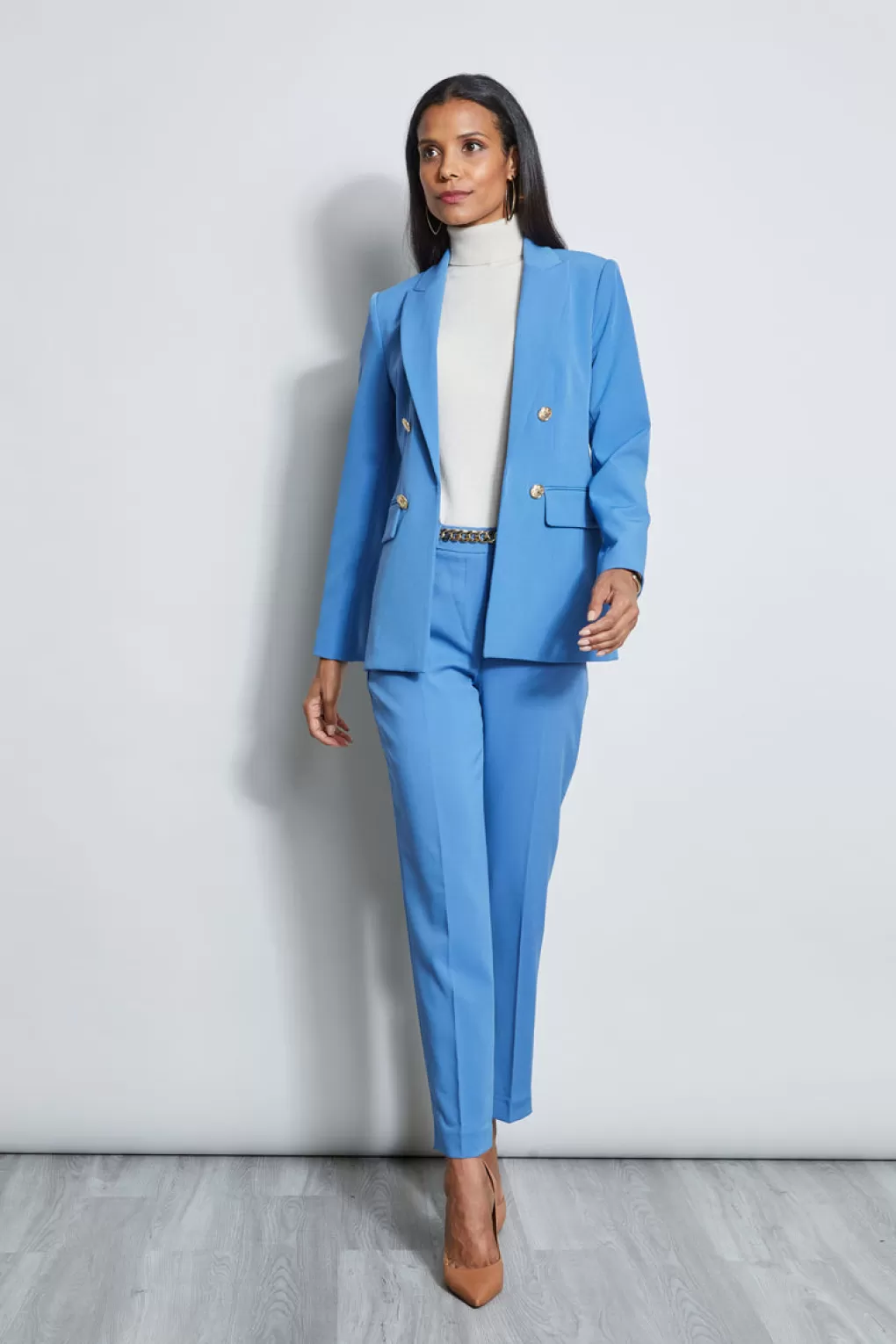 Outlet Elie Tahari Double Breasted Blazer NEPTUNE