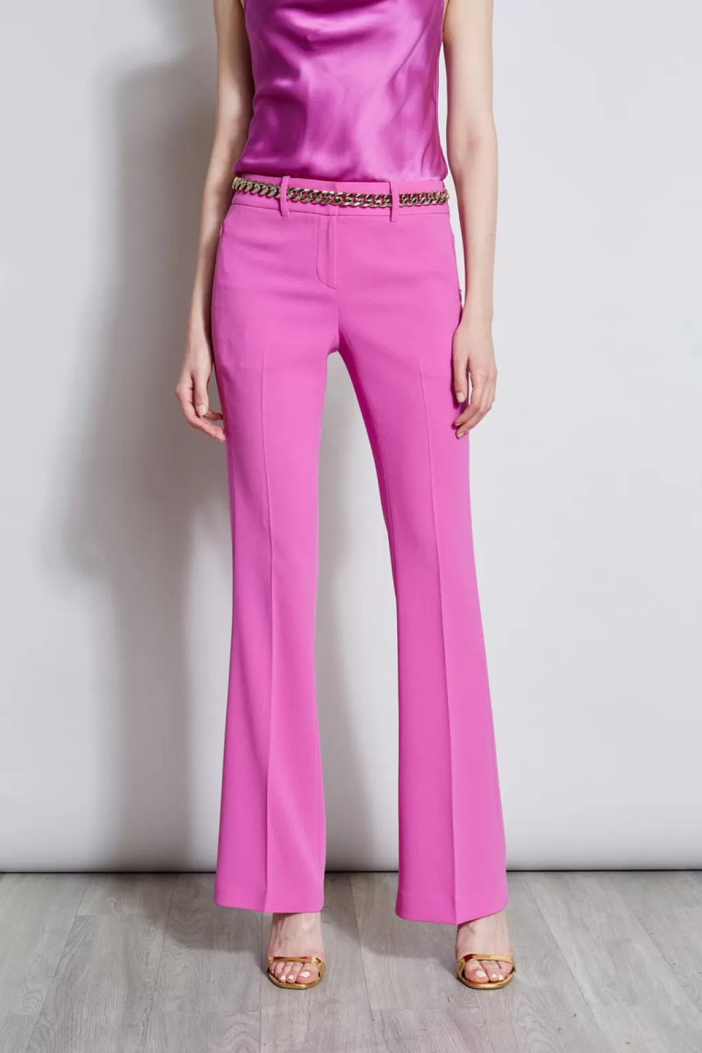 Shop Elie Tahari Fit & Flare Pant PEONY