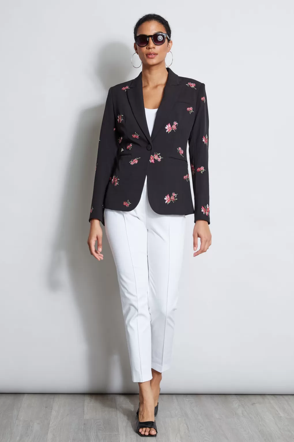 New Elie Tahari Floral Embroidered Blazer ARLON FLORAL