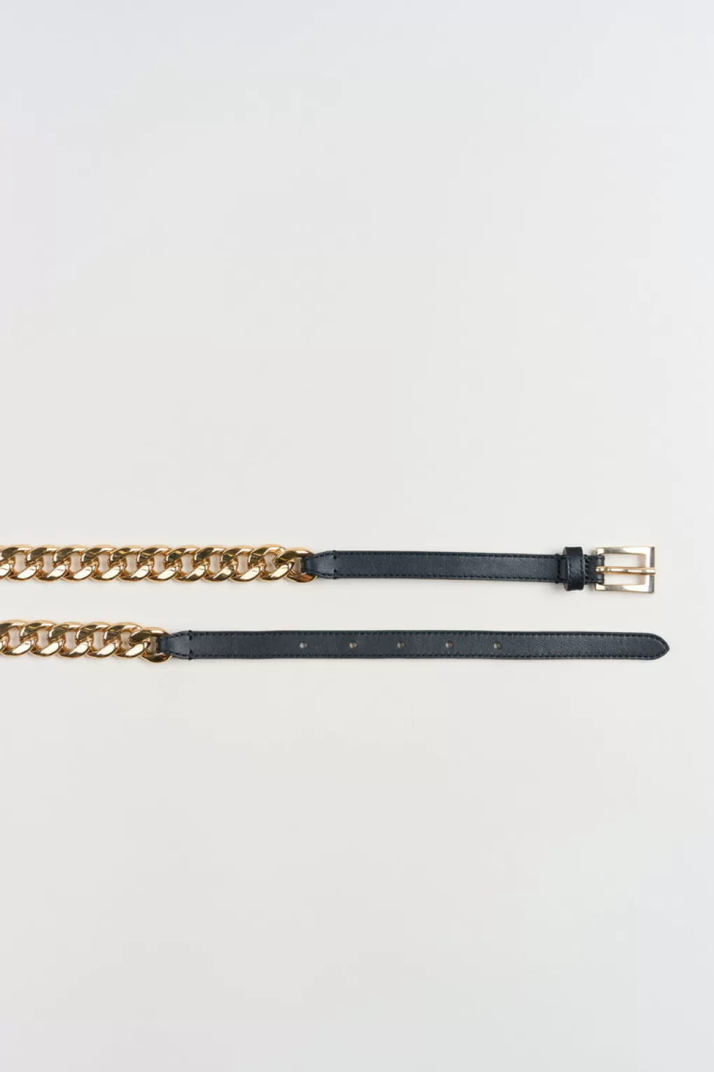 Clearance Elie Tahari Gold Chain Belt - Black Black-Gold