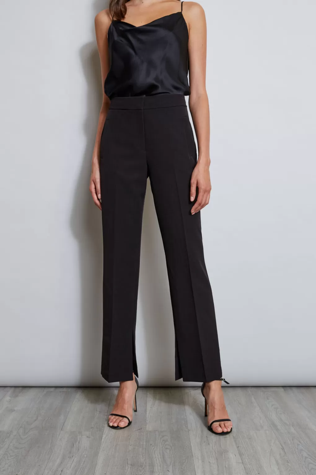 Discount Elie Tahari Inseam Slit Pant NOIR