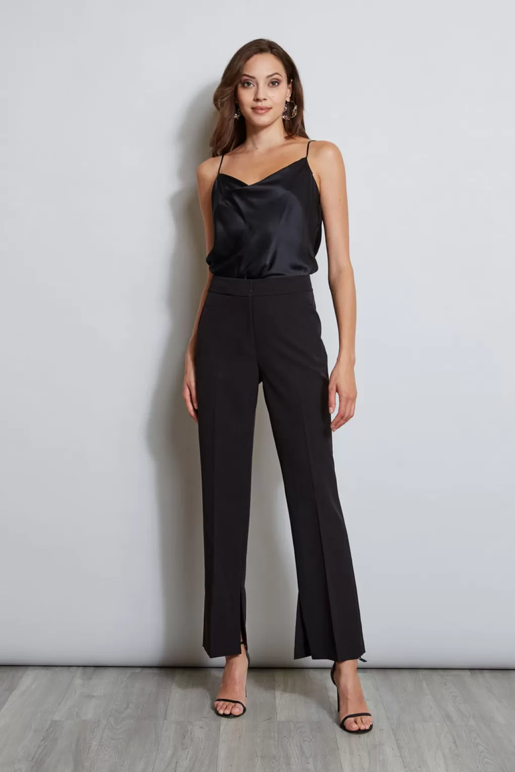 Discount Elie Tahari Inseam Slit Pant NOIR