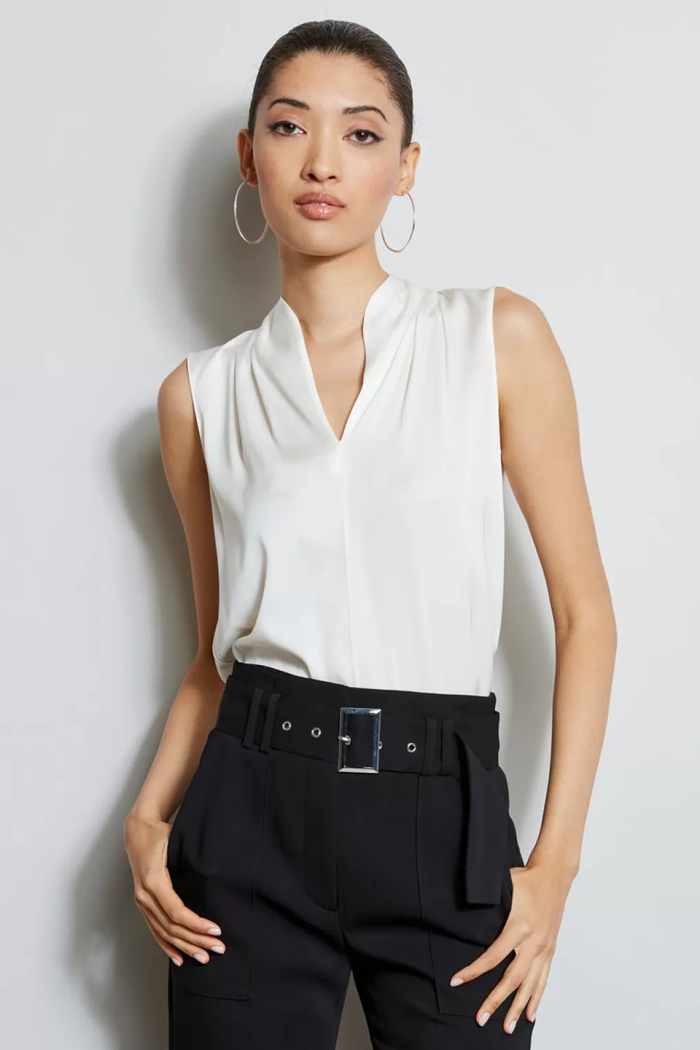 Best Elie Tahari Judith Shirt Creme