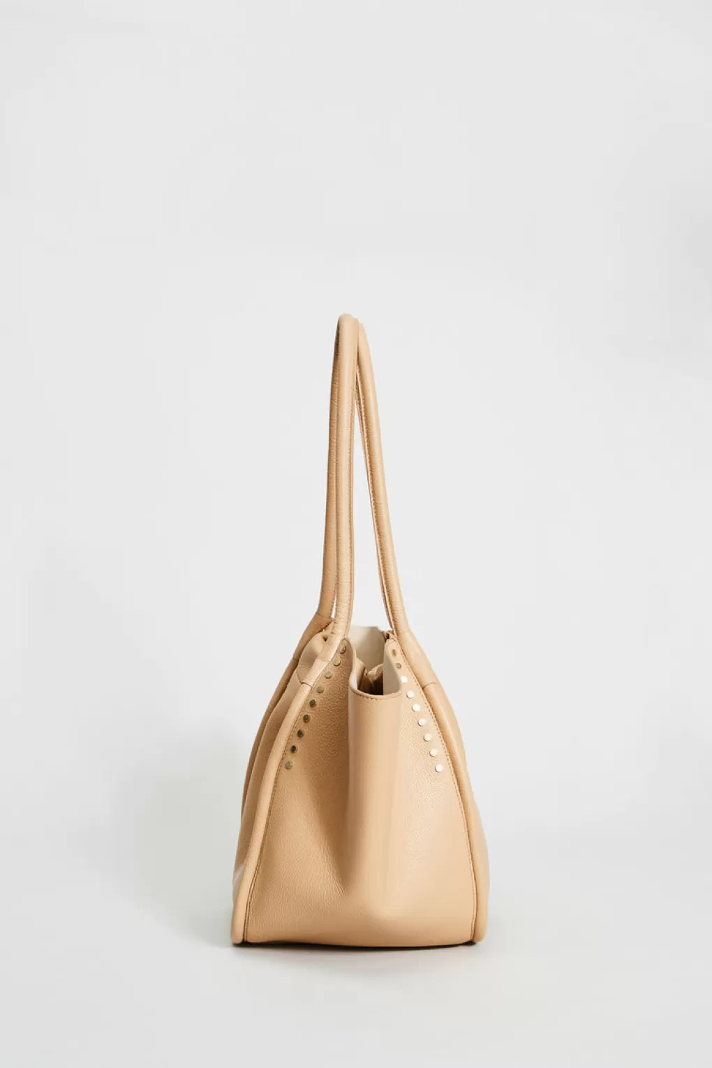 Best Elie Tahari Leather Stud Tote CARAMEL