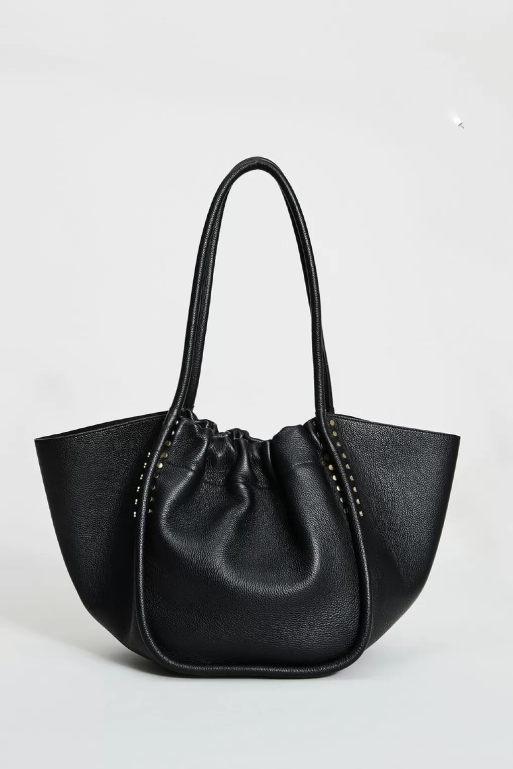 New Elie Tahari Leather Stud Tote BLACK