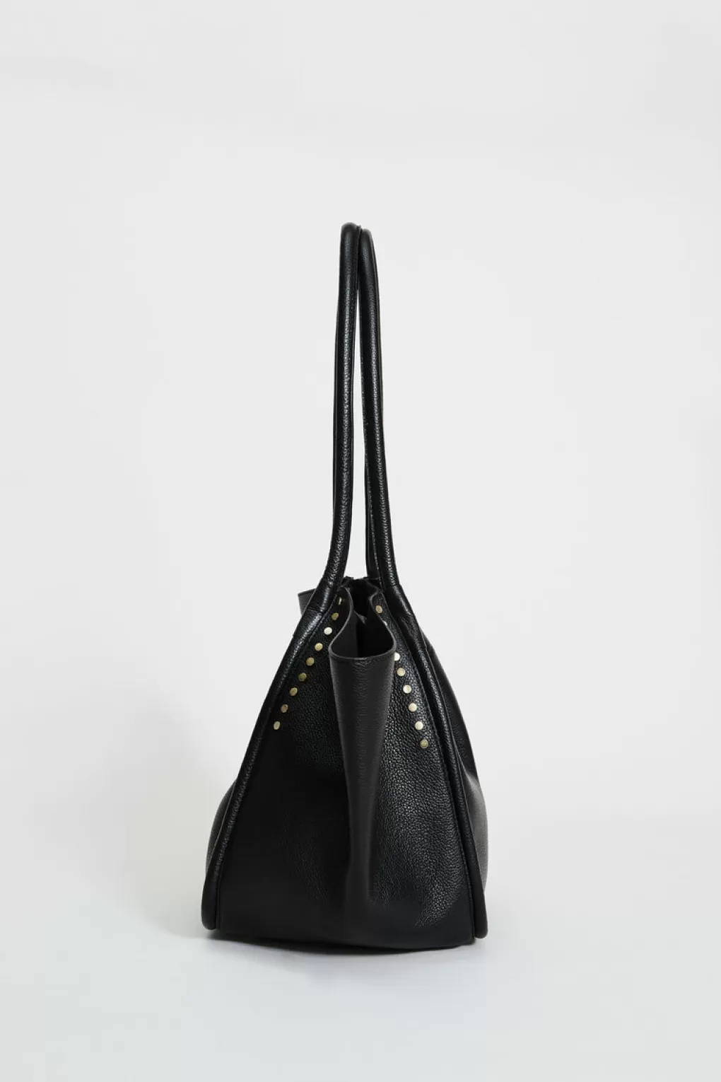 New Elie Tahari Leather Stud Tote BLACK