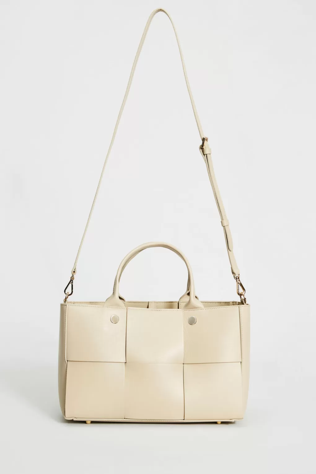 Cheap Elie Tahari Leather Weave Handbag OYSTER