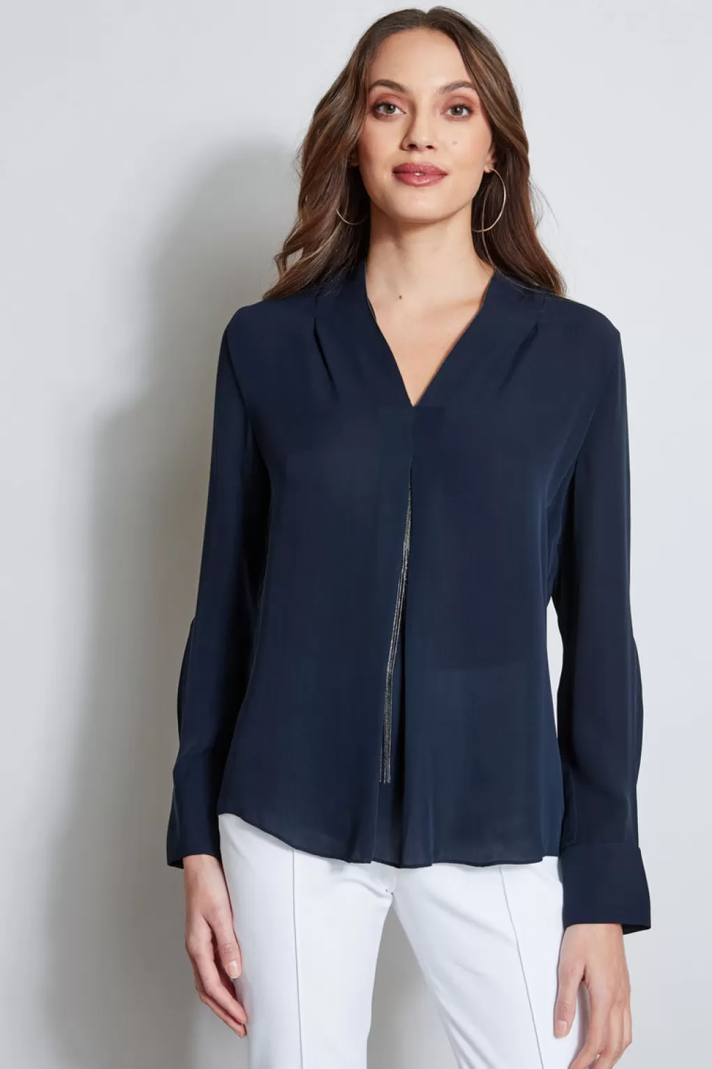 Discount Elie Tahari Long Sleeve Chain Shirt STARGAZER