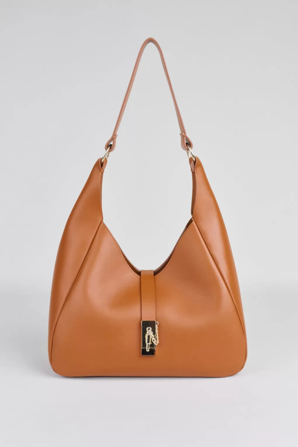 Best Sale Elie Tahari Nappa Leather Hobo Bag CARAMEL