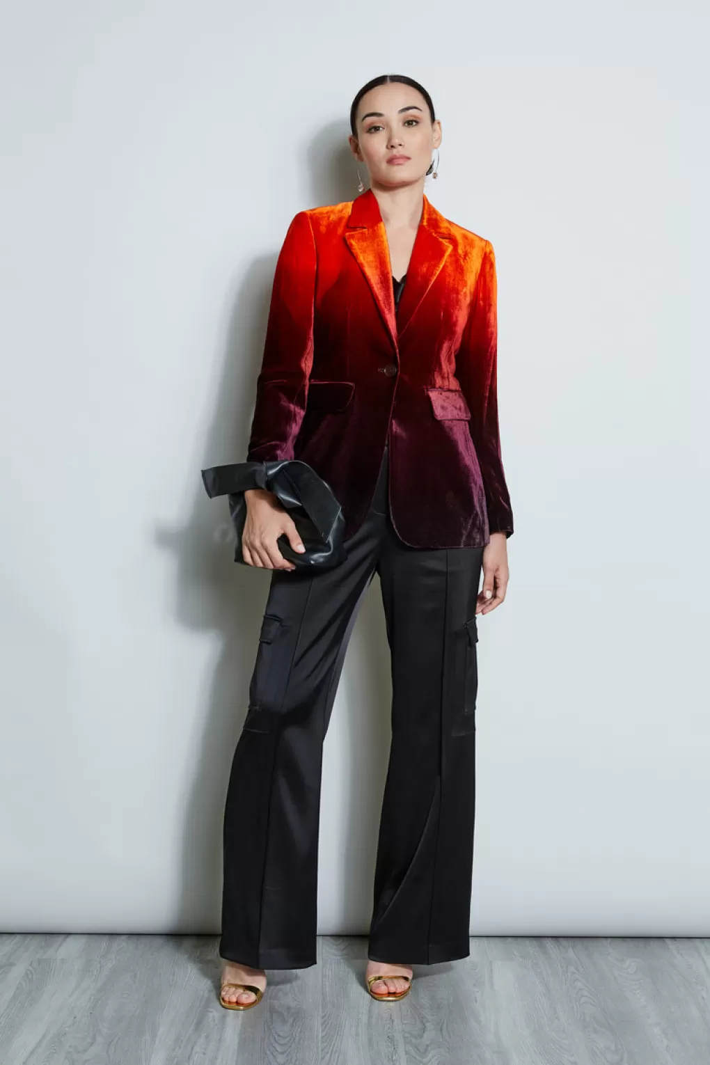 Cheap Elie Tahari Ombre Velvet Blazer MULTI