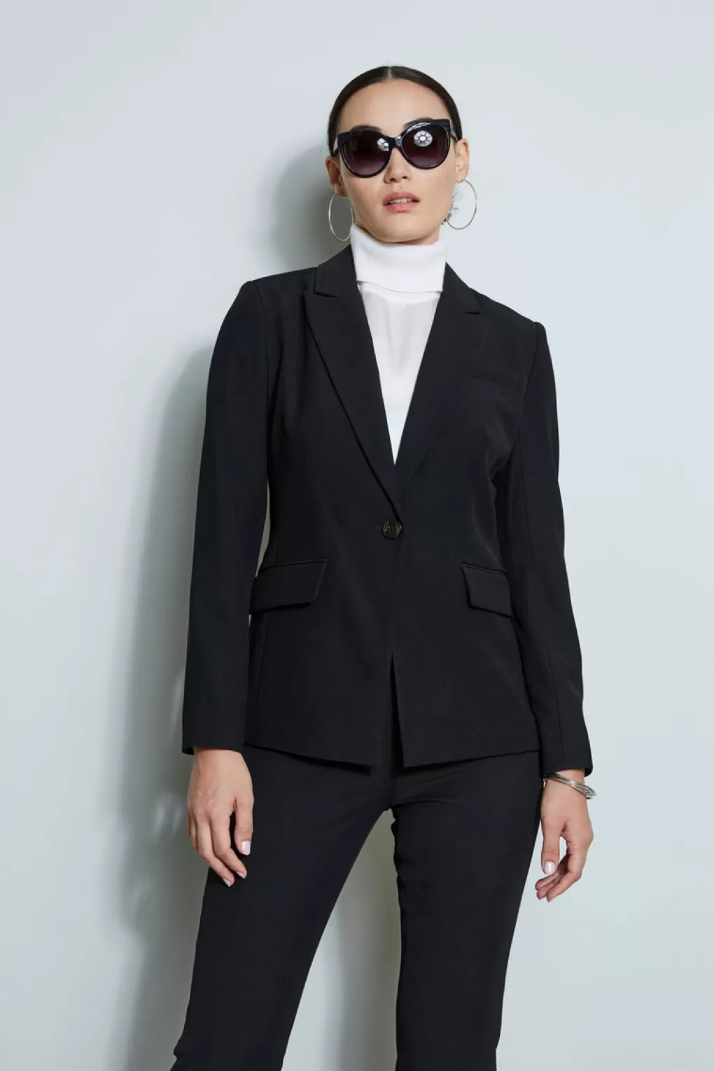 Hot Elie Tahari One Button Blazer NOIR