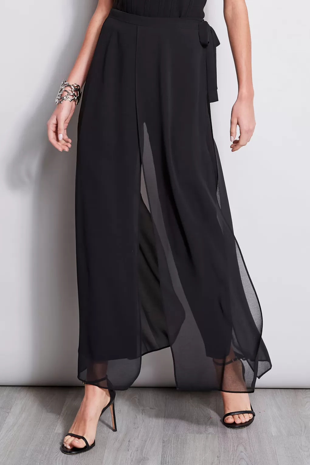 Clearance Elie Tahari Overlay Pant BLACK