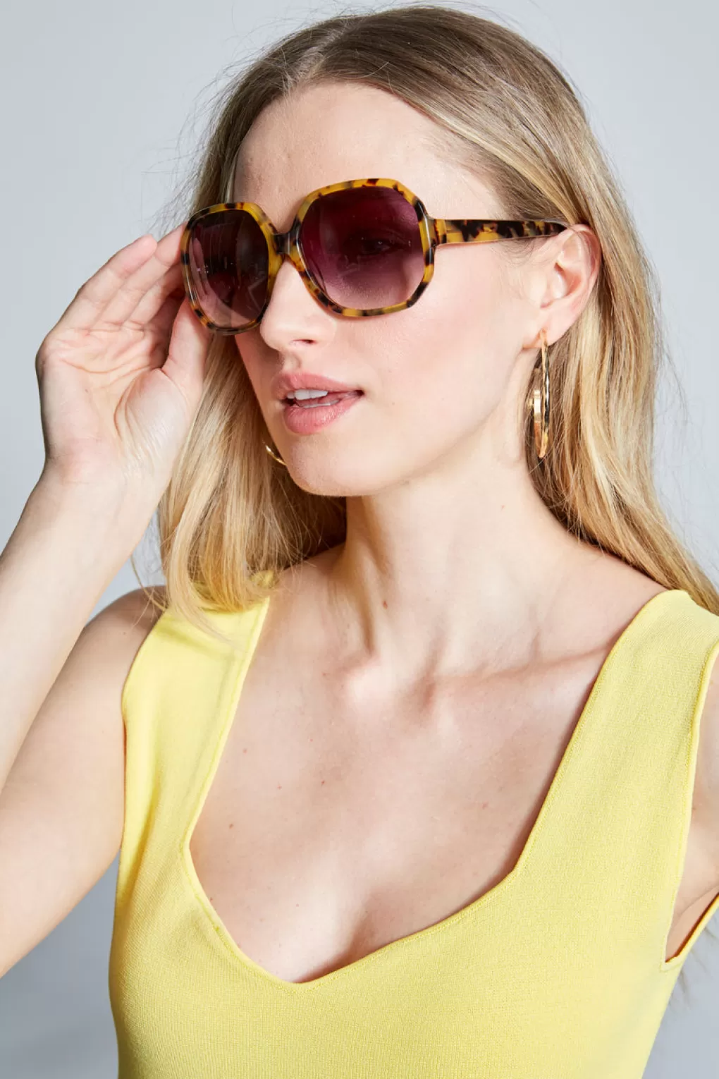 Sale Elie Tahari Oversized Sunglasses Tokyo Tortoise