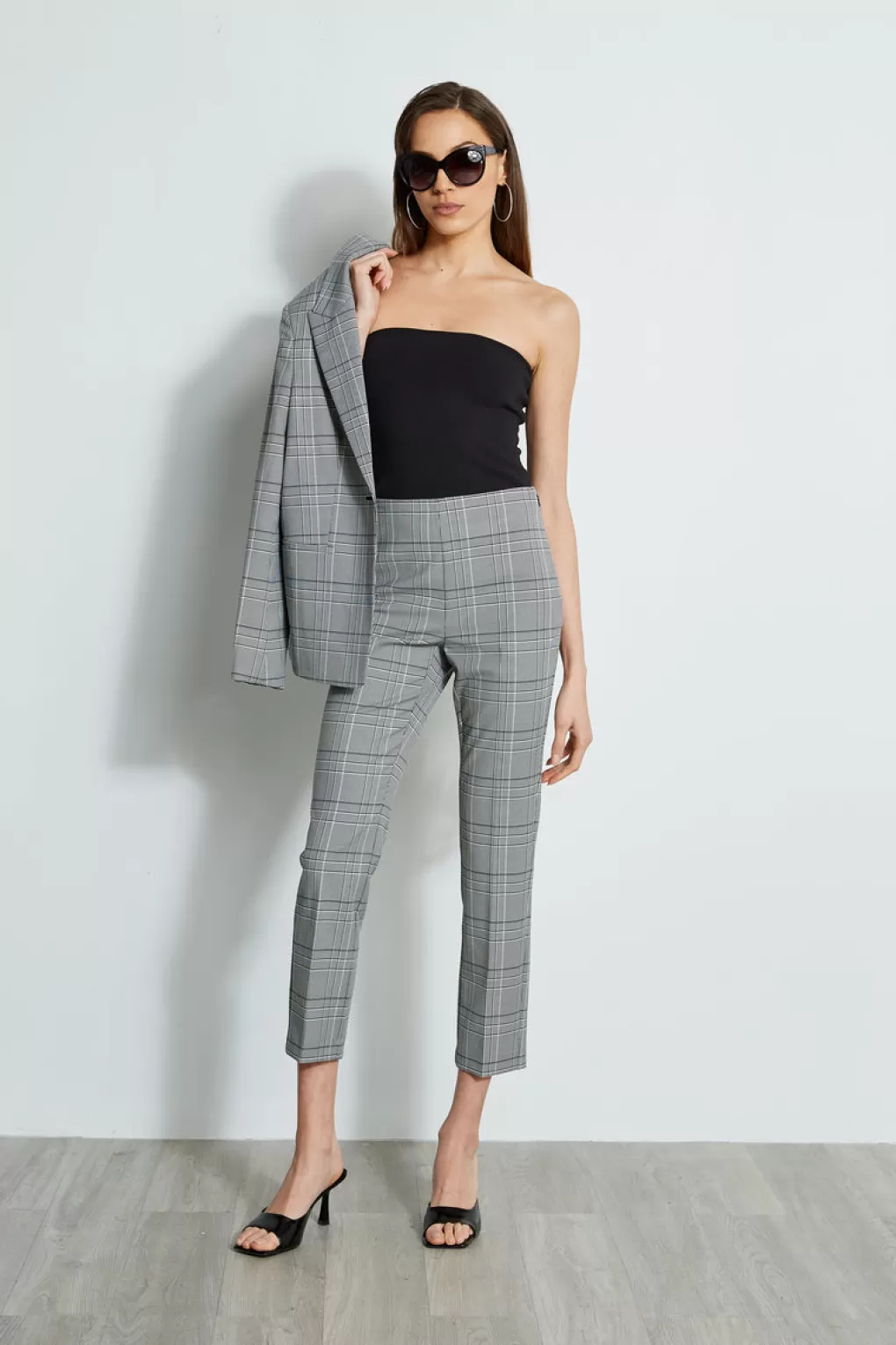 Flash Sale Elie Tahari Plaid Ankle Pant MADELYN PLAID