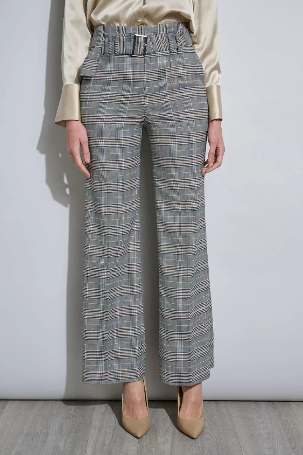 Fashion Elie Tahari Plaid Belted Pant ANGIE PLAID