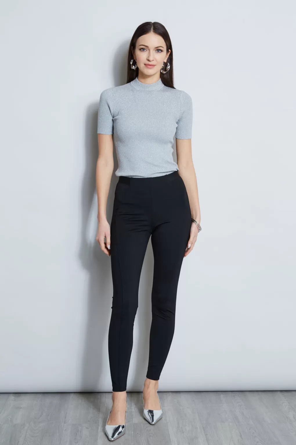 New Elie Tahari Ponte Legging BLACK