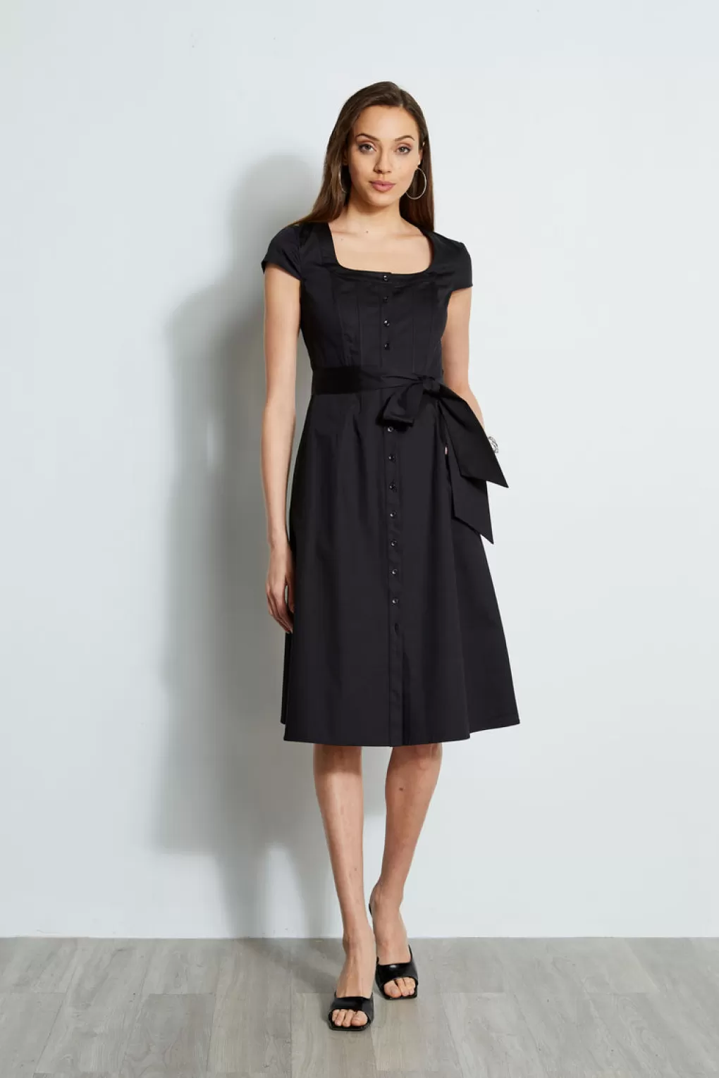 Online Elie Tahari Poplin Corset Dress BLACK