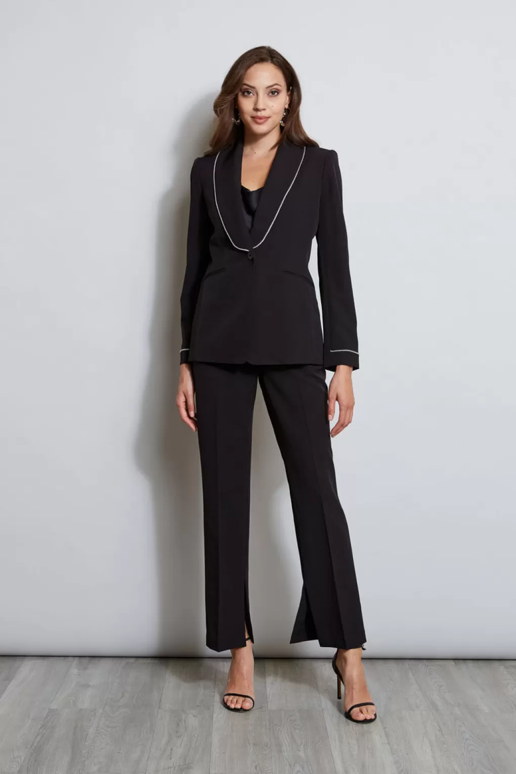 Flash Sale Elie Tahari Rhinestone Edged Blazer NOIR