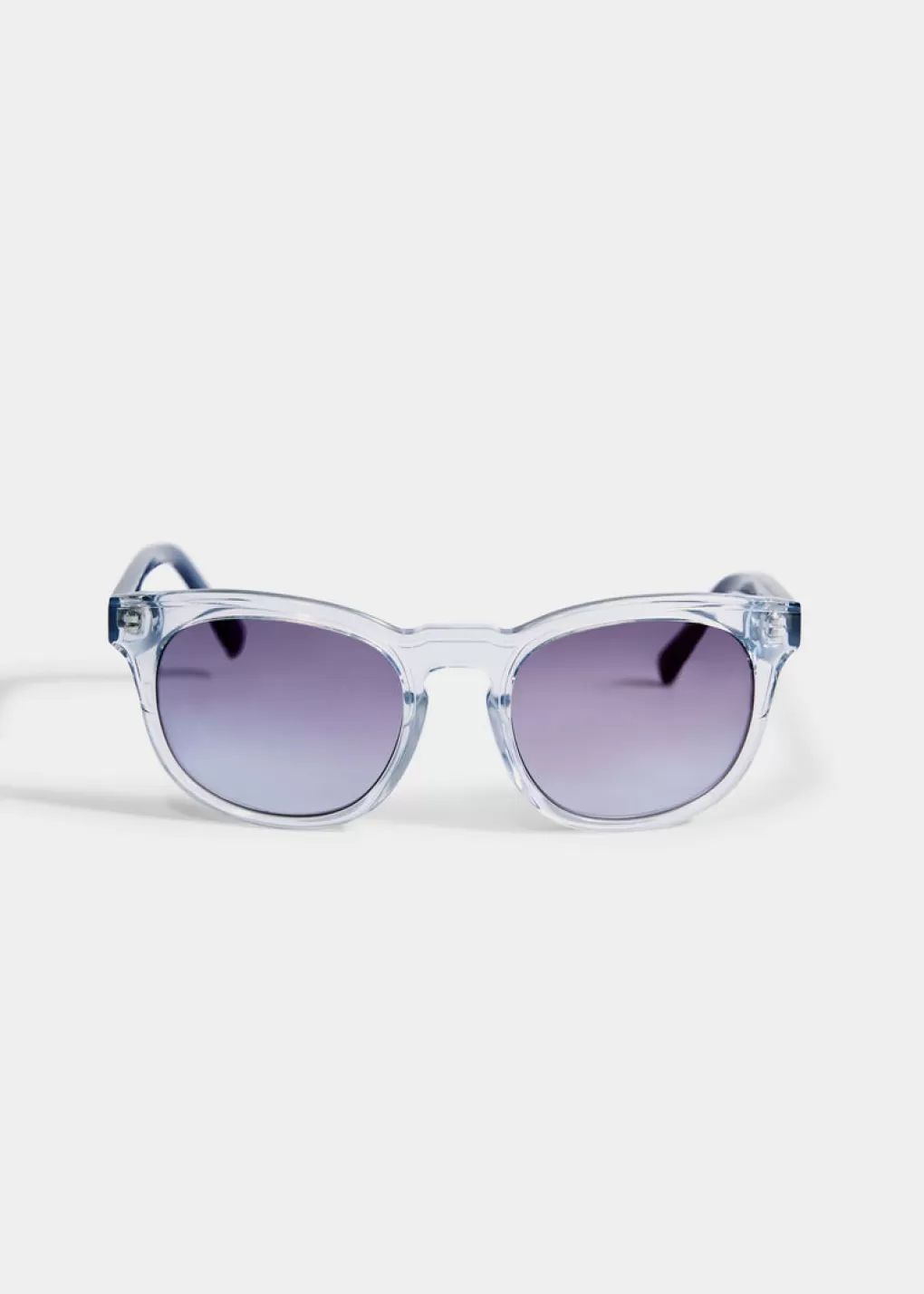 New Elie Tahari Round Acetate Sunglasses CLEAR BLUE