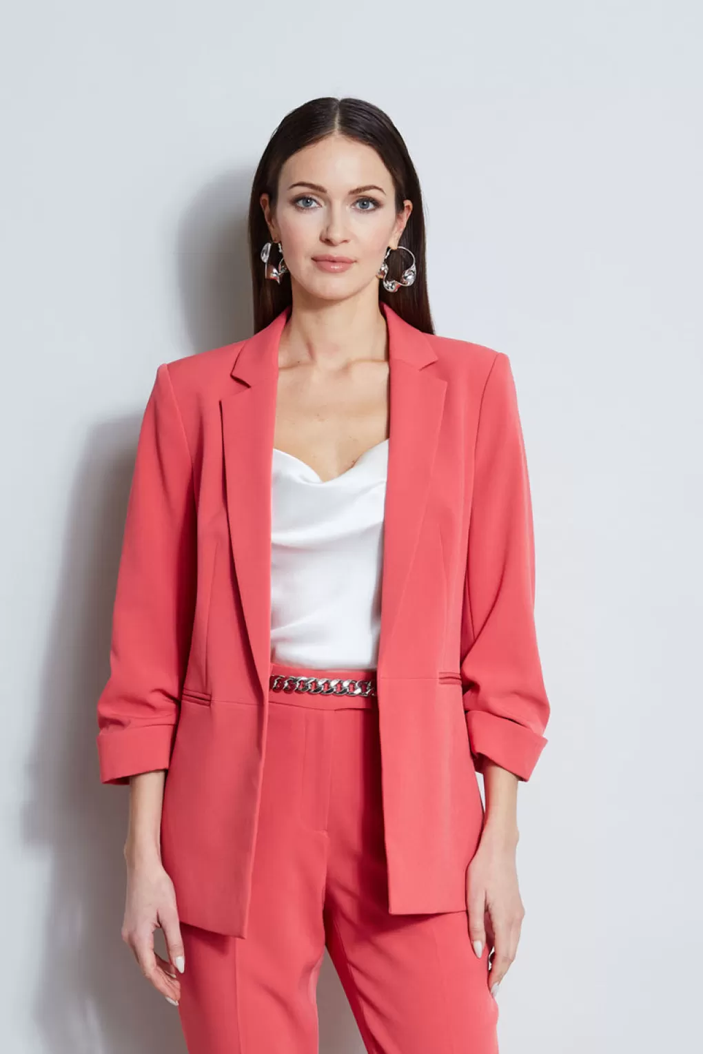 Cheap Elie Tahari Ruched Sleeve Blazer WONDER WHEEL