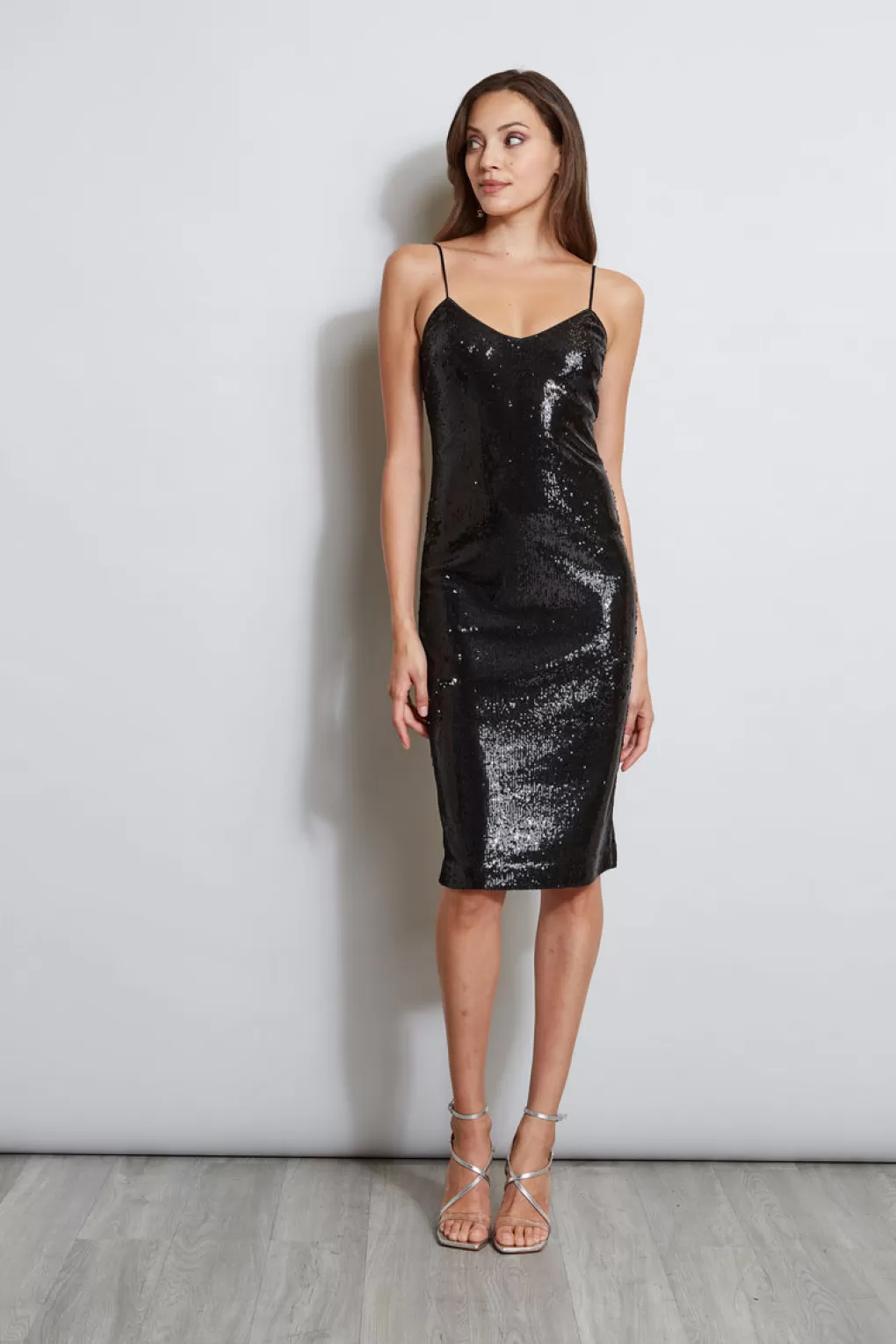 Cheap Elie Tahari Sequin Slip Dress BLACK