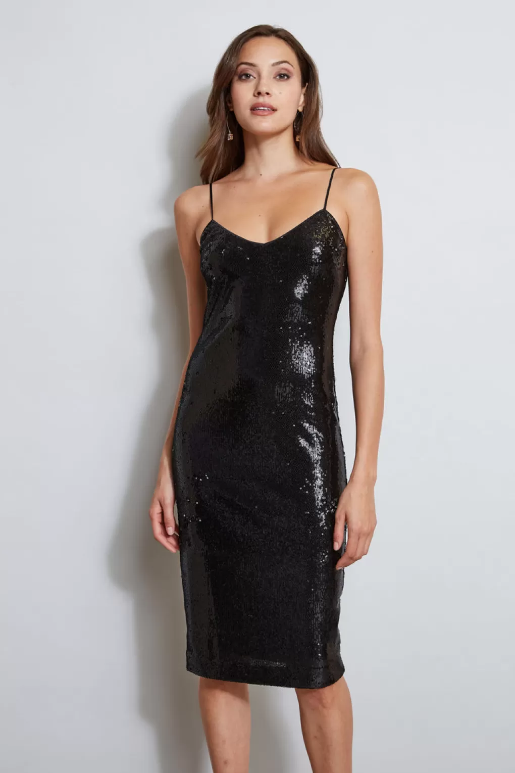 Cheap Elie Tahari Sequin Slip Dress BLACK