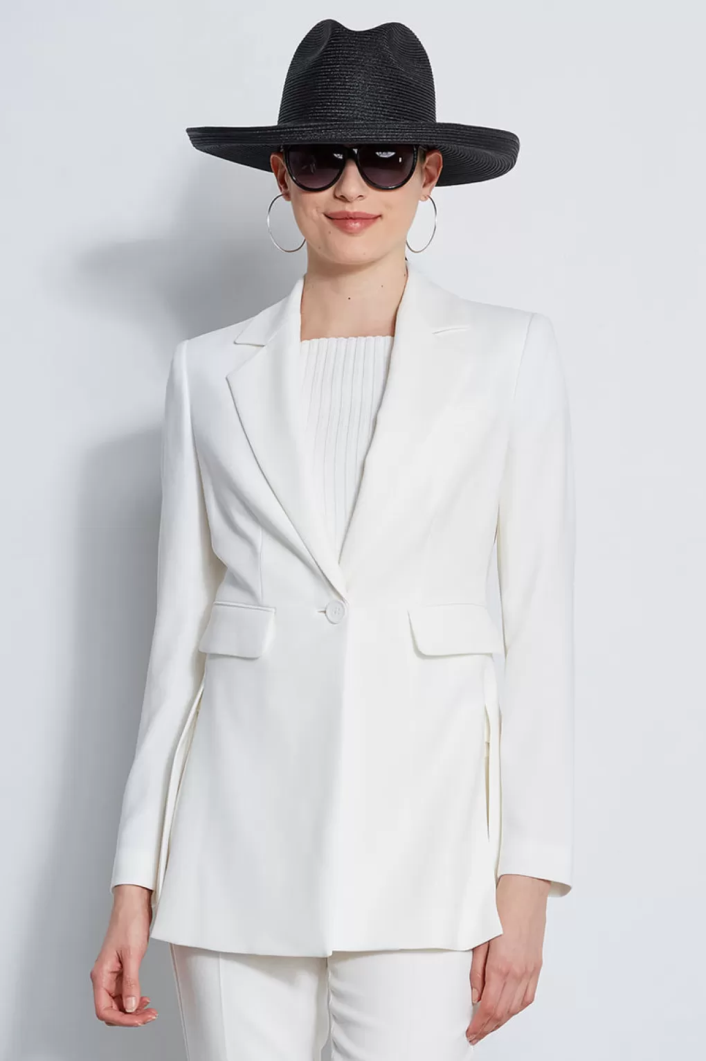 Best Sale Elie Tahari Side Slit Blazer FOAM