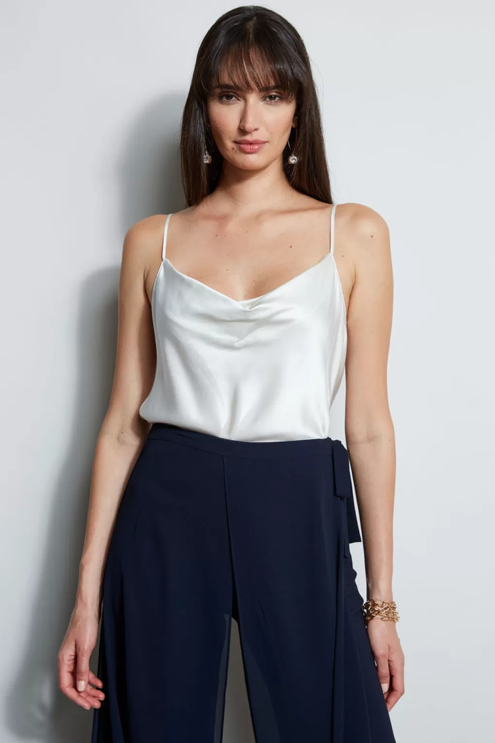 New Elie Tahari Silk Satin Cami FRESH PEARL