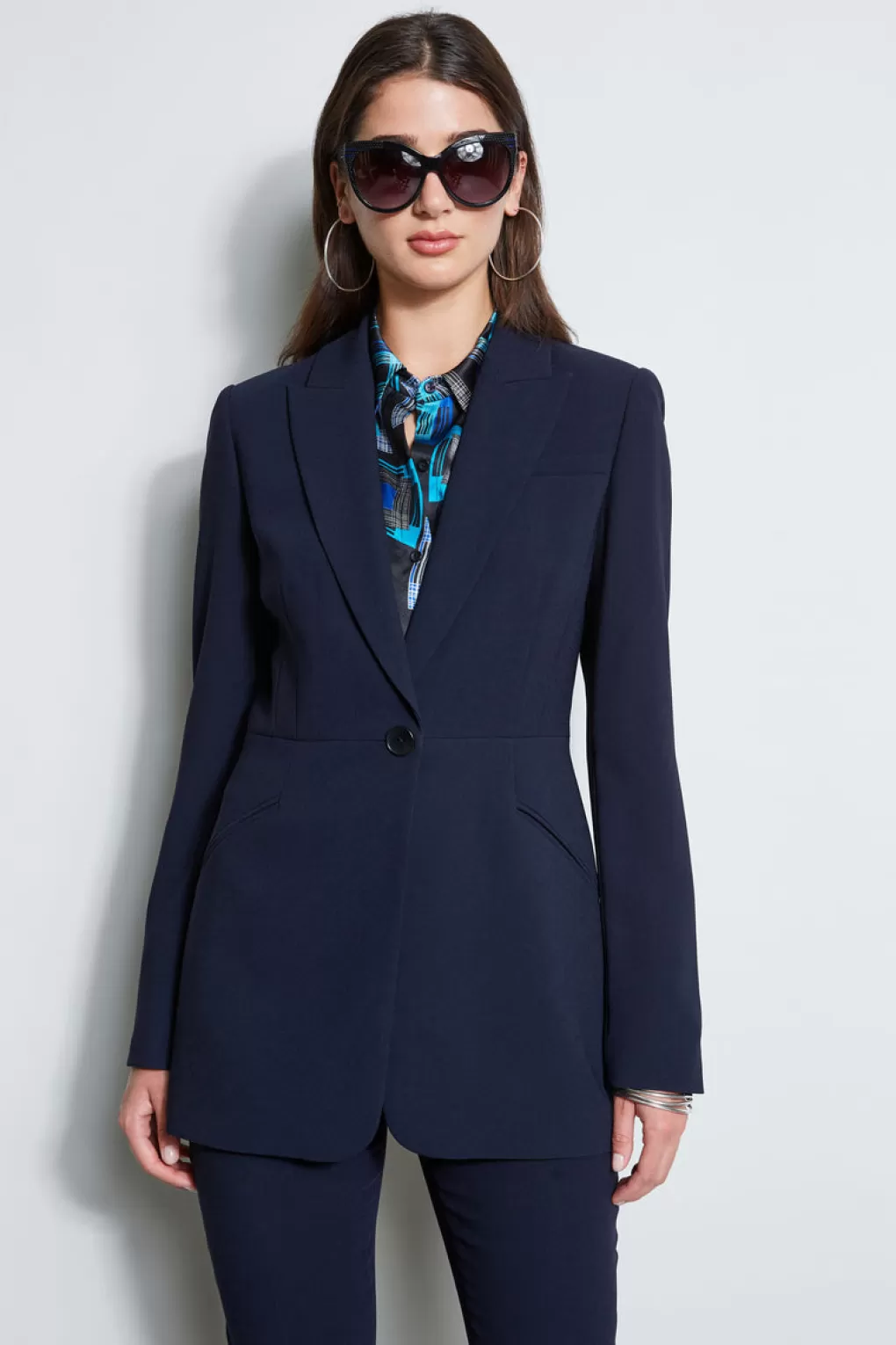 Store Elie Tahari Single Button Blazer STARGAZER