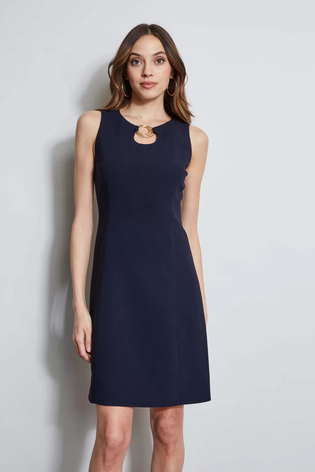 Cheap Elie Tahari Sleeveless Keyhole Ring Dress STARGAZER