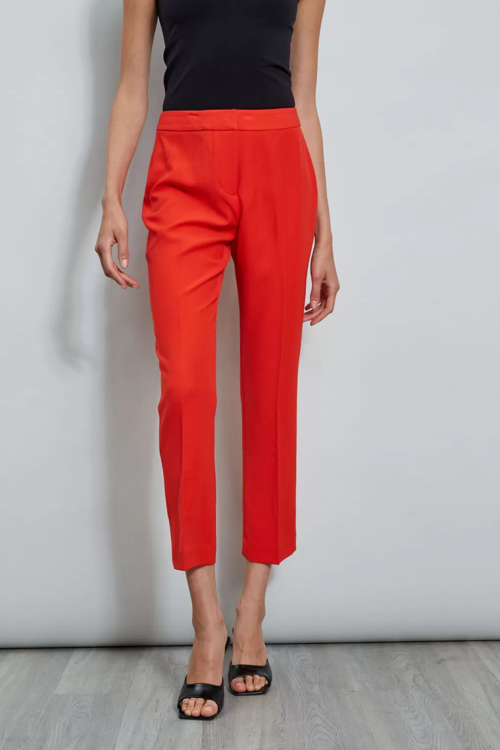 Cheap Elie Tahari Slim Fit Ankle Pant CAYENNE