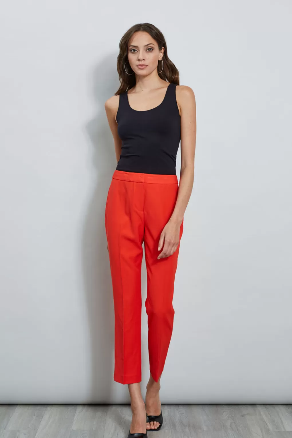 Cheap Elie Tahari Slim Fit Ankle Pant CAYENNE