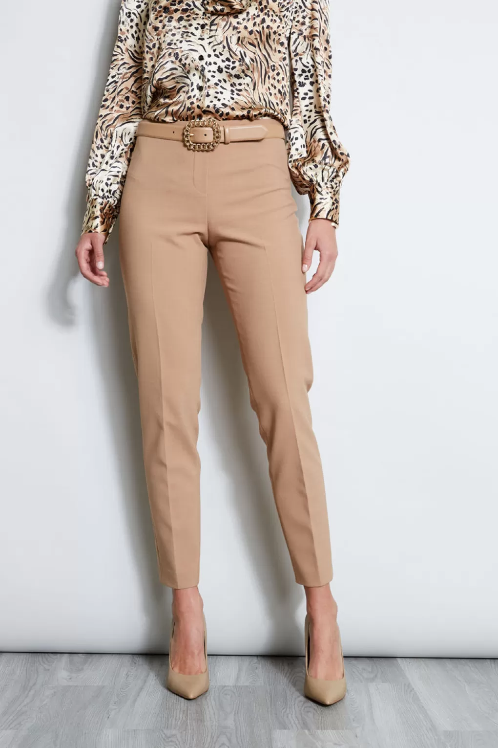 Clearance Elie Tahari Slim Fit Pant CAMEL