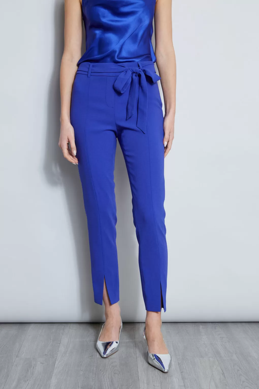 Cheap Elie Tahari Slim Sash Pant LAPIS