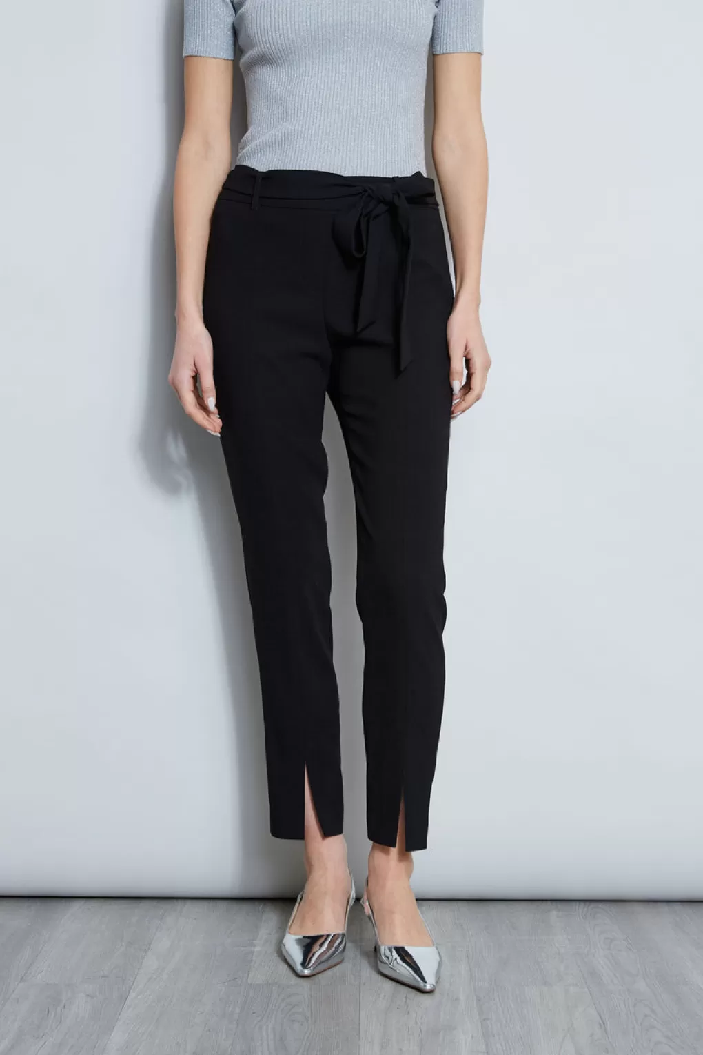 Flash Sale Elie Tahari Slim Sash Pant BLACK