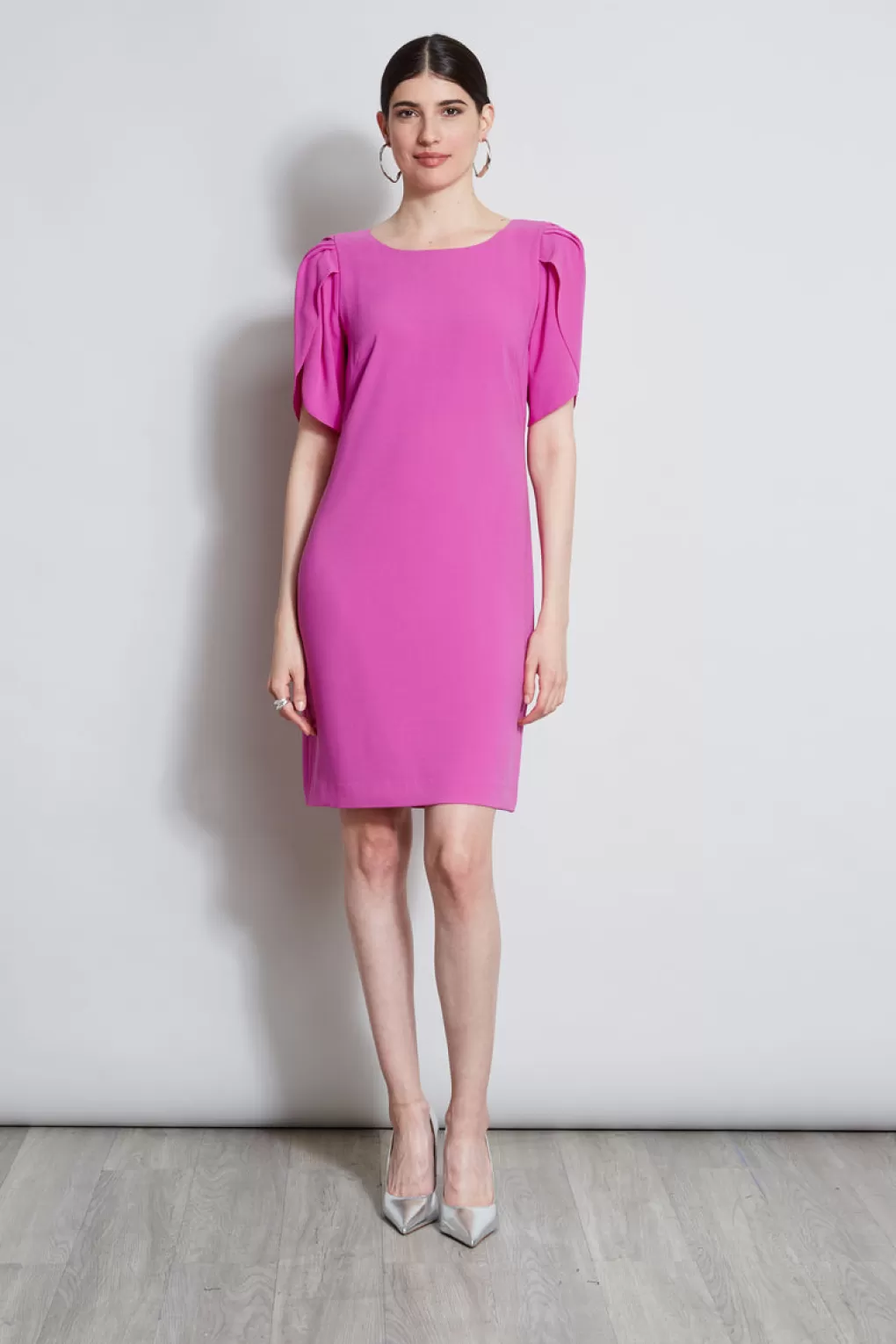 Store Elie Tahari Slit Sleeve Dress PEONY