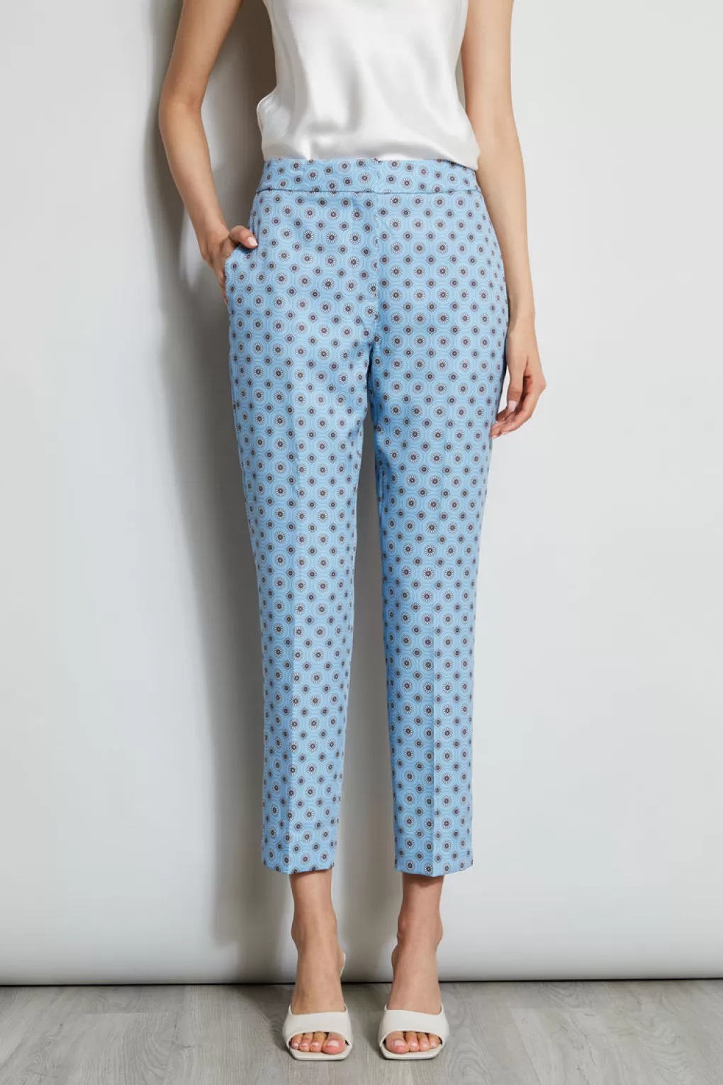 Clearance Elie Tahari Sun Print Pant SUN BLUE PRINT