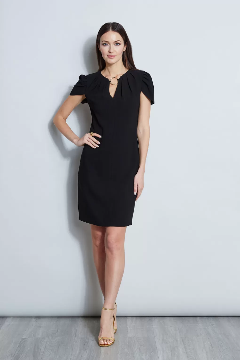 Hot Elie Tahari Tulip Ring Shift Dress BLACK